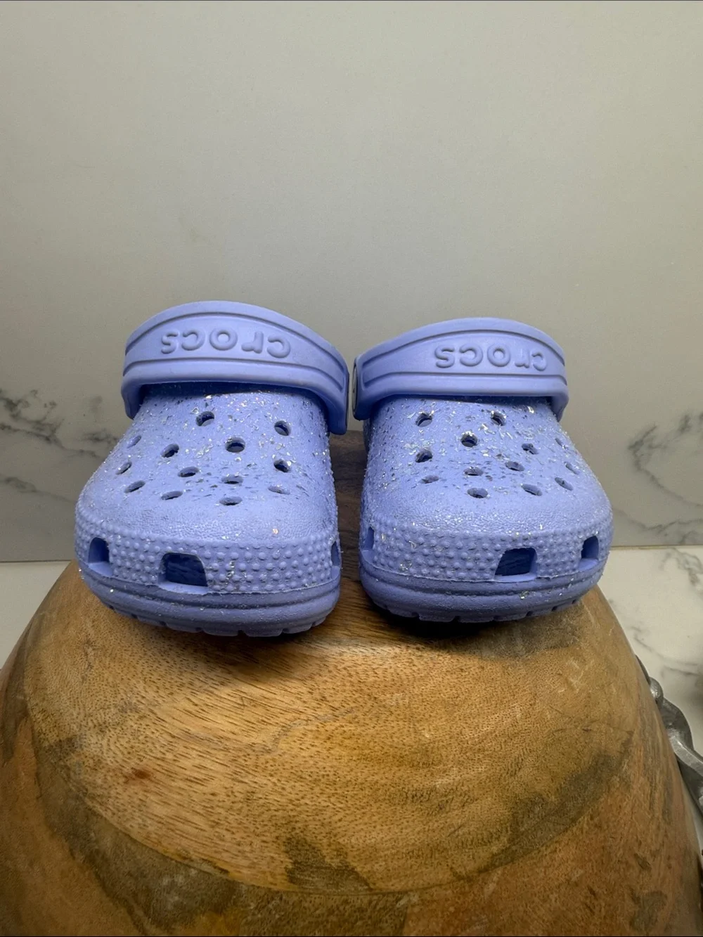 CROCS Kids' Lavender Sparkle Clogs